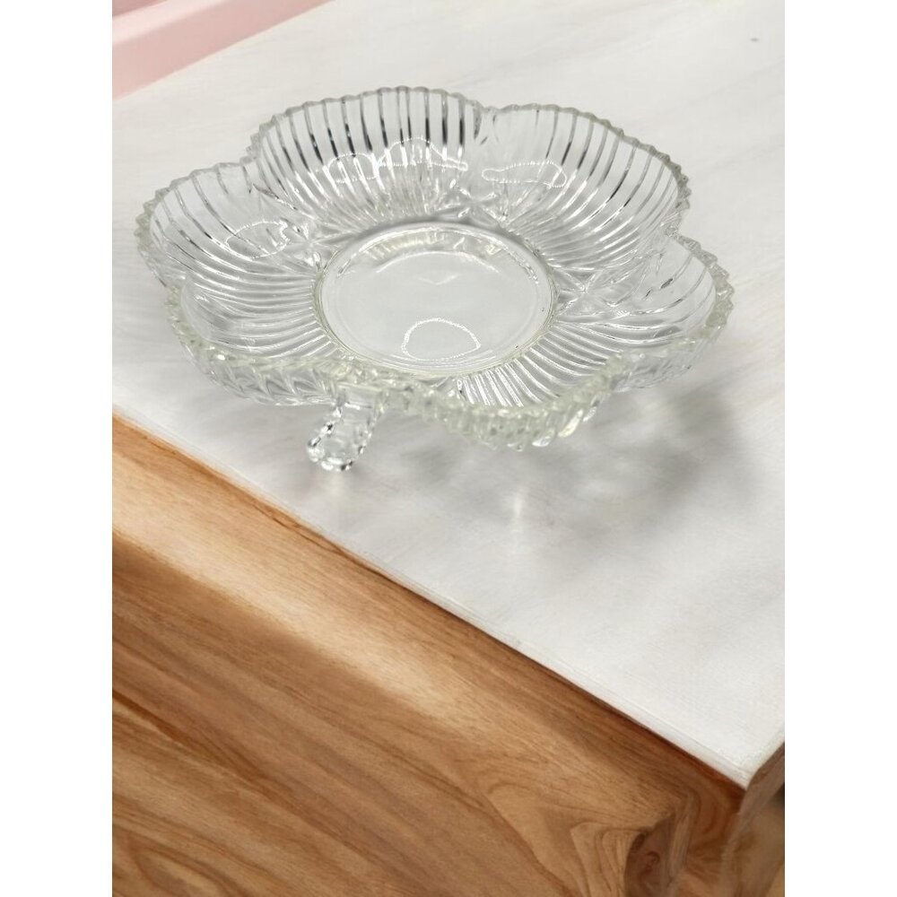 Vintage Glass 6" Candy Bon Bon Trinket Dish